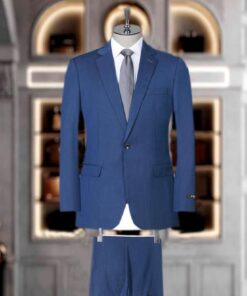 2 Piece Aqua Blue Suit —– Experience sophistication and timeless style with our impeccably tailored gray suit.